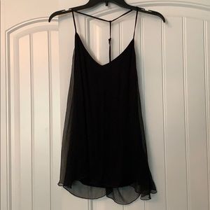Chiffon tank top with lining